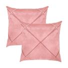 Kit 2 Capas para Almofada Drapeada em Veludo Quadrada 60x60 Várias Cores