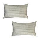 Kit 2 Capas para Almofada Drapeada Line em Veludo 50x30 com Enchimento 55x35