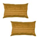 Kit 2 Capas para Almofada Drapeada Line em Veludo Retangular 60x40 Várias Cores