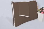Kit 2 Capas para Travesseiro Micro Percal Acetinada 400 Fios Com Ziper 50x70CM