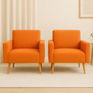 Kit 2 capas poltrona tradicional sala- ajustavel premium Cor:Laranja