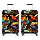 Kit 2 Capas Protetoras Para Mala Pássaros Coloridos Premium Identificadora Aeroporto Aviao Travel Kit 2 Capas Protetoras Para Mala Pássaros Coloridos Premium Identificadora Aeroporto Aviao Travel