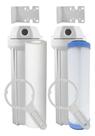 Kit 2 Carcaça 9 3/4 + Refis Plissado 25m + Polipropileno 10m Branco