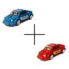 Kit 2 Carrinho Polícia e Bombeiro Pick Up Drift 28cm Colorido Adesivado Brinquedo Divertido Para Crianças