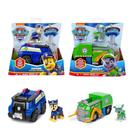 Kit 2 Carrinhos Veículo com Boneco Patrulha Canina - Sunny Personagens:Rocky+Chase