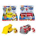 Kit 2 Carrinhos Veículo com Boneco Patrulha Canina - Sunny Personagens:Rubble+Marshall