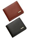 Kit 2 Carteiras Masculina Slim Porta Cartões Design Moderno
