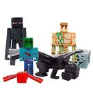Kit 2 Cartela Minecraft Dragão 10 Bonecos + 2 Bloco Zombie