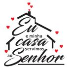 Kit 2 Cartelas Adesivos Decorativo Eu e Minha Casa Senhor