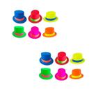 Kit 2 Cartolas Neon plástico Chapéu Tamanho Único Carnaval