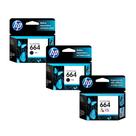 Kit 2 Cartucho HP 664 Preto F6V29AB + 1 Cartucho HP 664 Colorido F6V28AB - Originais