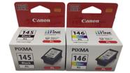Kit 2 cartuchos de tinta canon pg145xl e cl146xl