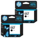 Kit 2 Cartuchos HP 667 Preto Original P/ 2374 2376 2774 2776