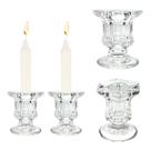 Kit 2 Castiçal Veneza De Vidro Porta Vela Enfeite Decoração