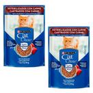 Kit 2 Cat Chow Sachê para Gatos Adultos Castrados Sabor Carne 85 g