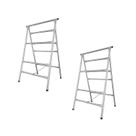 Kit 2 Cavaletes Reforçados Dobráveis 125x80cm Zincado NV325