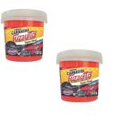kit 2 Cera Carnaúba Restaura Parachoques Painel Ressecado Plásticos Carro Moto