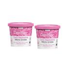 Kit 2 Cera de Microondas para Depilação Corporal Buço Axila e Virilha Rosas Depilflax 100g