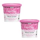 Kit 2 Cera Depilatória Micro-Ondas Depilflax Rosas 100g