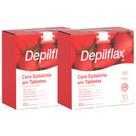 Kit 2 Cera Quente Depilatória Depilação Profissional Morango Depilflax Barra 500g