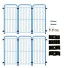 Kit 2 Cercado Cachorro Gato Portátil Dobrável Azul 210cm