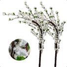 Kit 2 Cerejeiras Galho Curvo Cores Flores Planta Artificial Grande