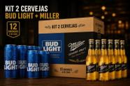 Kit 2 cervejas miller e bud 6 un cada Kit 2 cervejas miller e bud 6 un cada