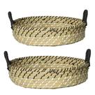 Kit 2 Cesta Redondo Seagrass Natural 38cm E 30cm