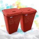Kit 2 Cesto De Roupas Sujas 72L Rattan Roupeiro Gigante Super Resistente para Lavanderia Banheiro Multiuso Premium