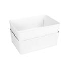 Kit 2 Cesto Multiuso Decorativo Branco 19x13,5x6,5Cm
