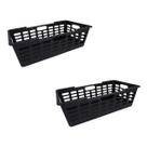 Kit 2 Cesto Multiuso Grande Atenas Preto 29x15x51Cm 25463