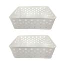 Kit 2 Cesto Multiuso Organizador Premium Branco123Organizei