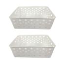 Kit 2 Cesto Multiuso Organizador Premium Branco123Organizei