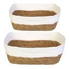 Kit 2 Cesto Organizador Branco Multiuso Fibra Natural