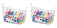 Kit 2 Cesto P/ Prendedores Pregadores Plástico Sanremo 1,6L