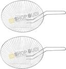 Kit 2 Cesto Para Fritura Redondo 35cm Para Pastel Porções Batata Frita Frituras