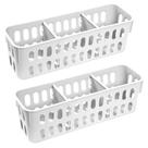 Kit 2 Cesto Slim Organizador de Gaveta Armário Com Divisória 1,3L Elloplas 26x8x8cm -