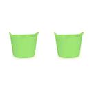 Kit 2 Cestos Balde Flexível C/ Alça 15L Verde- Fersil