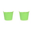 Kit 2 Cestos Balde Flexível C/ Alça 15L Verde- Fersil