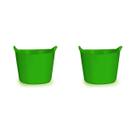 Kit 2 Cestos Balde Flexível C/Alça VERDE ESCURO 15L Fersil