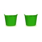 Kit 2 Cestos Balde Flexível C/Alça VERDE ESCURO 15L Fersil