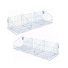 Kit - 2 Cestos Com Divisórias 91x30 Branco New Plus - Sa Gôndolas