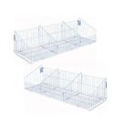 KIT - 2 Cestos com divisórias Branco New Plus - Sa Gondolas