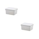 Kit 2 Cestos Organizador Quadratta 19x14x10 Branco Paramount Kit 2 Cestos Organizador Quadratta 19x14x10 Branco Paramount