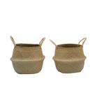 Kit 2 cestos organizadores multiuso decorativo natural seagrass - Oikos