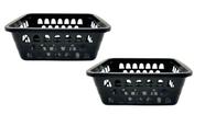 KIT 2 CESTOS ORGANIZADORES PRETO 20x16