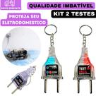 Kit 2 Chaveiro Identificador Tomada 110 220v Ferramentas Cuidados e Proteção Aparelhos Eletronicos