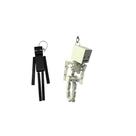 KIT 2 Chaveiros Estilo Minecraft 3D Modernos, Divertidos e Infantis Preto e Branco