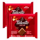 Kit 2 Chocolate Garoto Talento ao Leite com Avelãs 25g