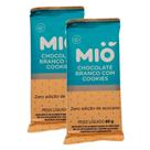 Kit 2 Chocolate Mió Branco com Cookies Zero 60g